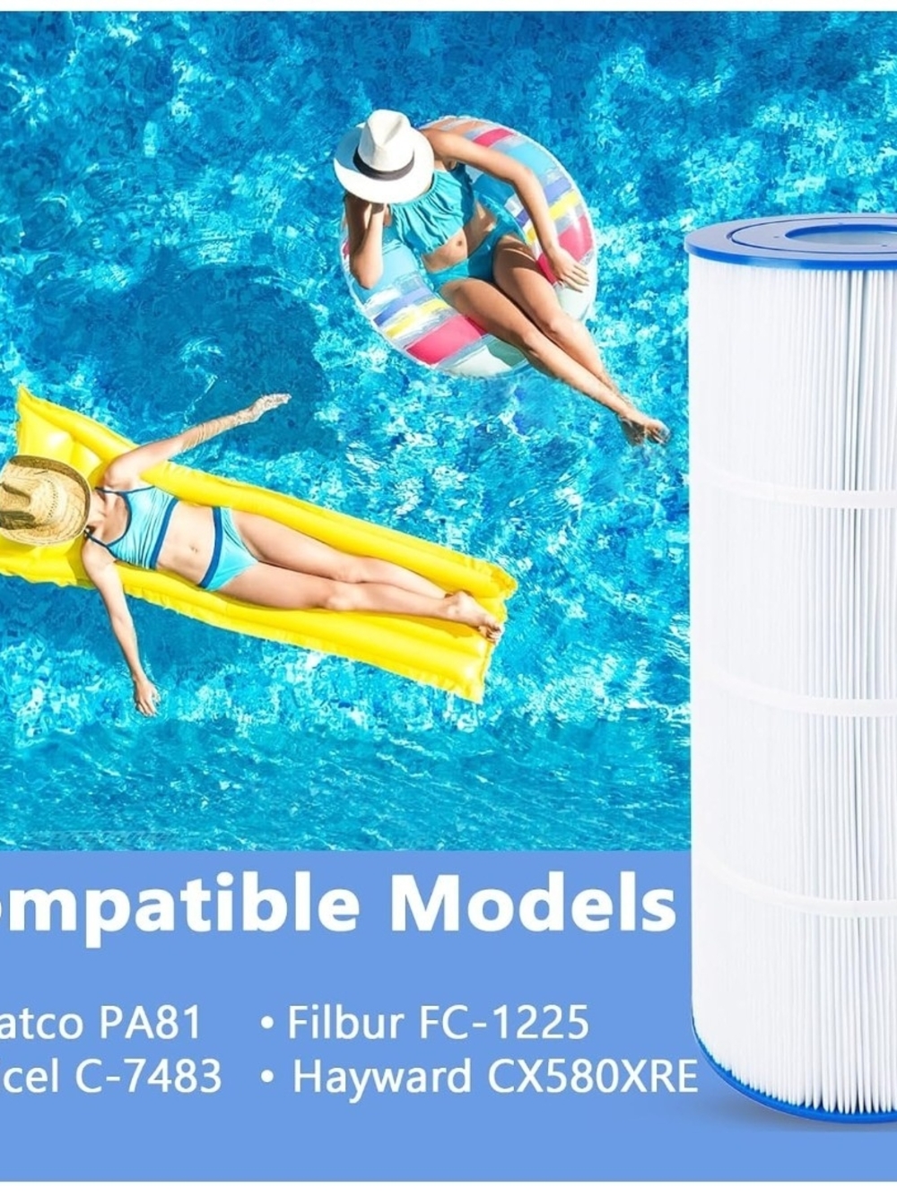PELLUCID PA81 Pool Filter 4 Pack 81 Sq Ft Hayward C3020 C3025 C3030 C580E - Picture 3 of 7